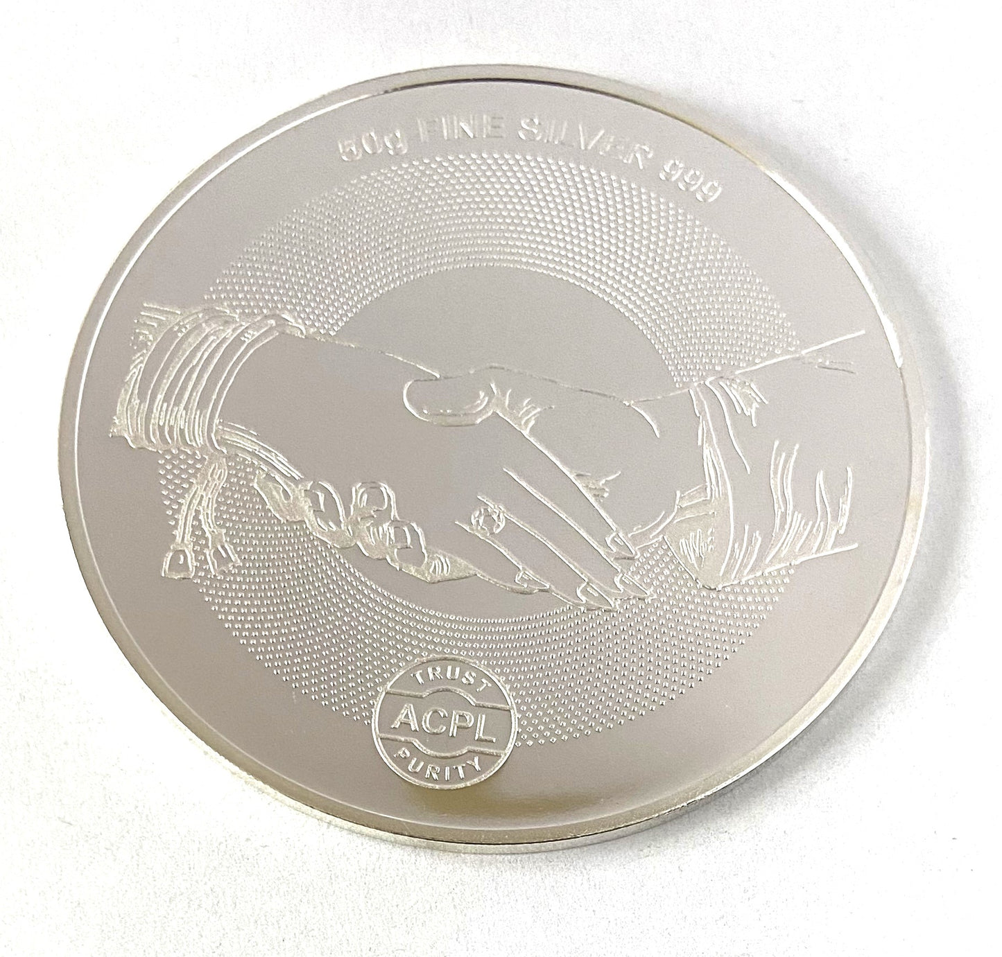 Celebrate Special Moments with Elegance: 50 gram Pure Silver Color Printed Congratulations Coin – A Timeless Gift for Loved Ones