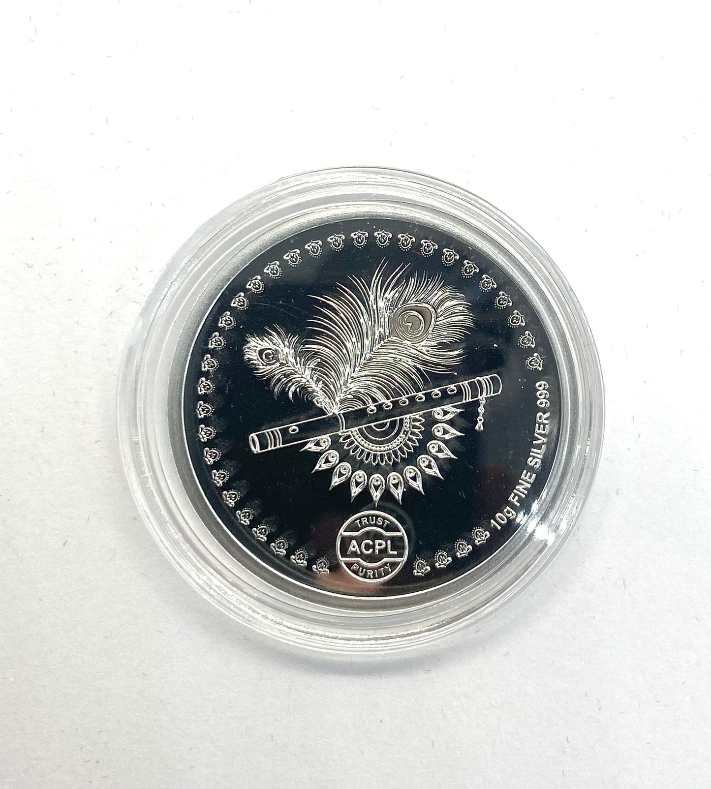 999 Pure silver Radha Krishna silver coin