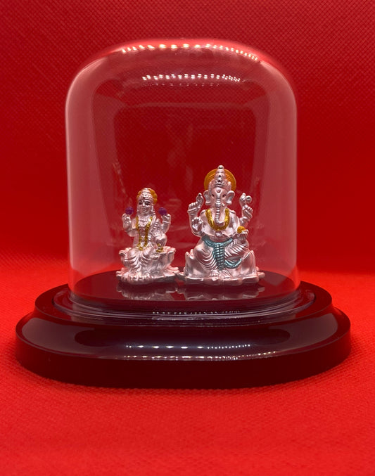 999 Silver Idol of Lakshmi and Ganesha