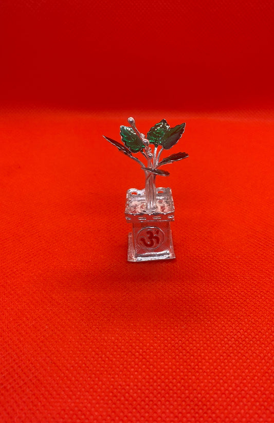 925 solid Silver Tulsi Goddess Plant