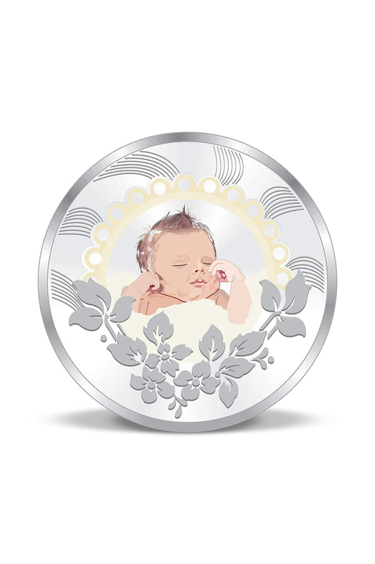 Celebrate Arrival of a Special one with Elegance: 10 gram Pure Silver New Born Baby Gift Coin – A Timeless Gift for Loved Ones