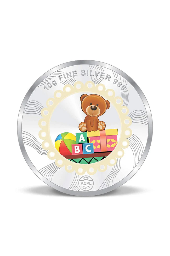 Celebrate Arrival of a Special one with Elegance: 10 gram Pure Silver New Born Baby Gift Coin – A Timeless Gift for Loved Ones